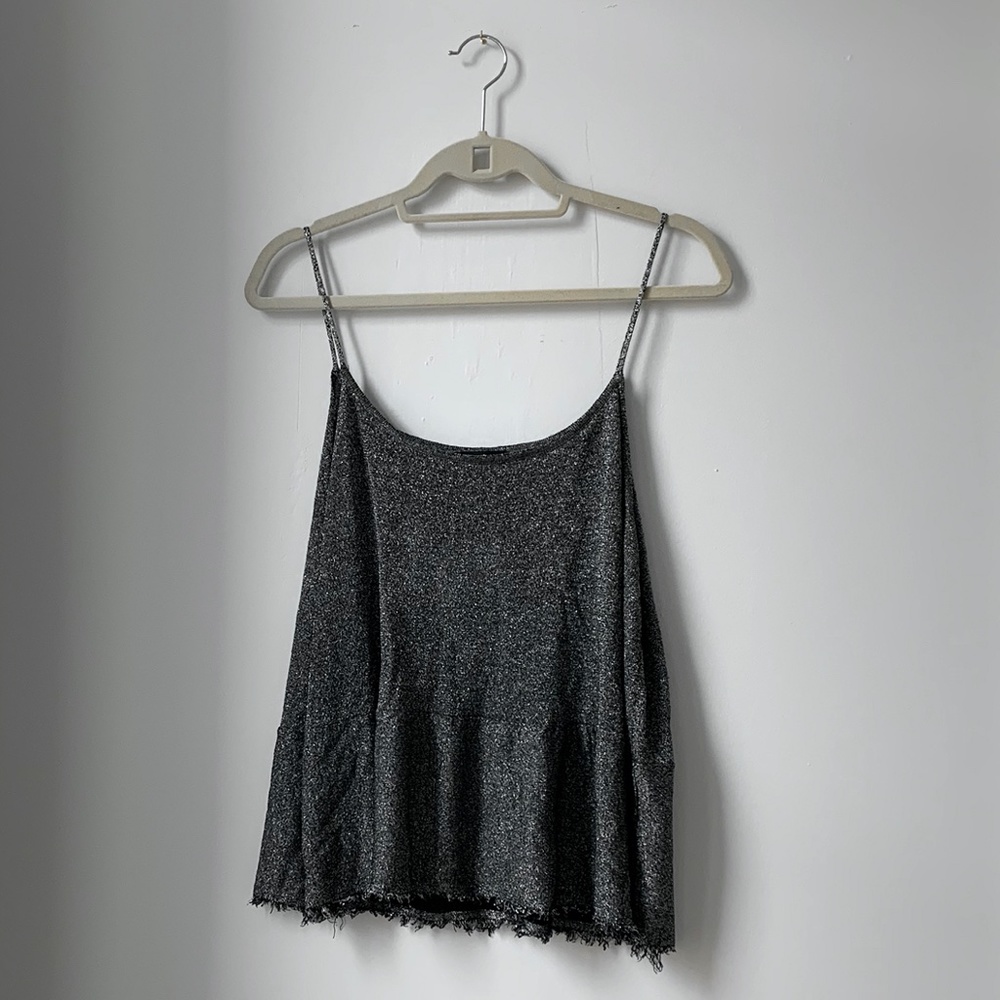 Sparkly Knit Peplum Top | Zara